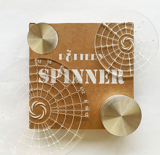 lovielf Ceramic Pottery Trimming Spinner Rotary Disc Wheel Trim Tool Gadget Set Kit | 2 Disc + 2 Spinner