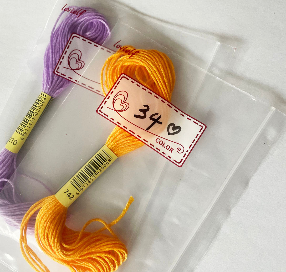 lovielf Embroidery Threads Cross stitch Floss Bag Organizer 5.12 x 3.6