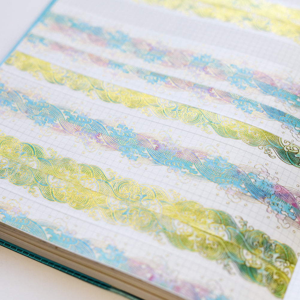 Gold Glitter Japanese Style Wave Washi Tape